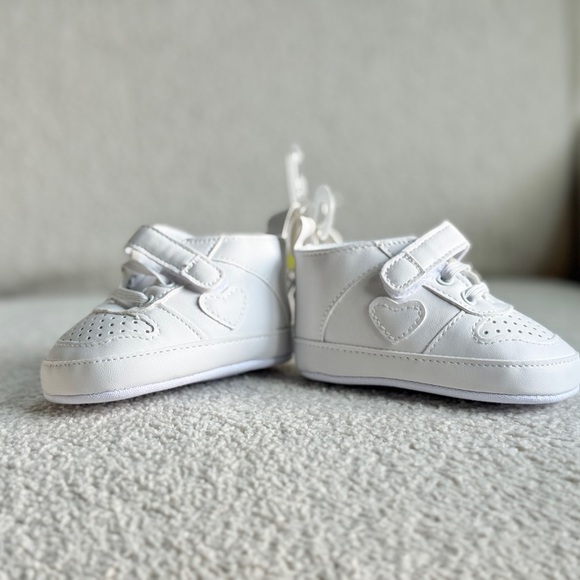 First Steps Other - First Steps Baby White Heart Sneakers Size 2 (3–6 Months) New With Tags